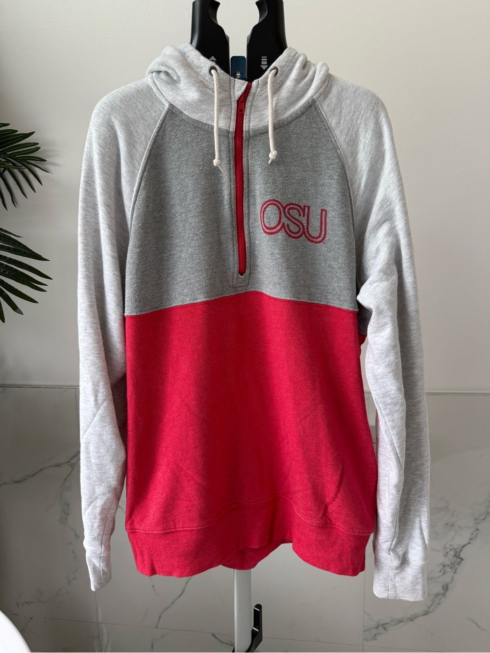 Homage Ohio State Buckeyes Colorblock 1/4 Zip Hoodie Sweatshirt OSU Men's XXL